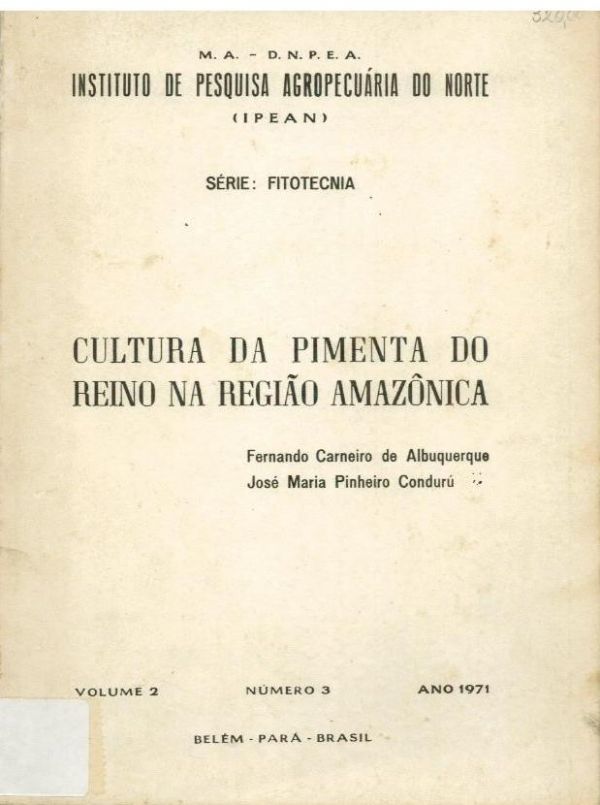 Cultura da Pimneta do Reino na Região Amazônica